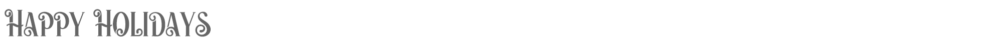 Sample characters Happy Holidays Font